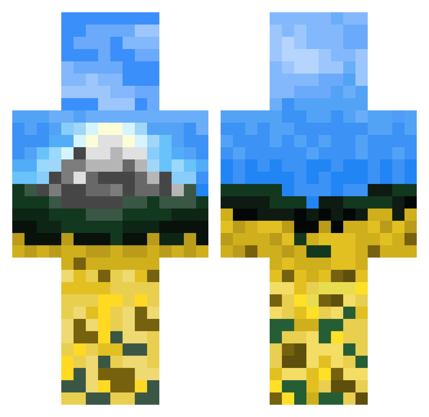 csm420 Minecraft skin, front and back view