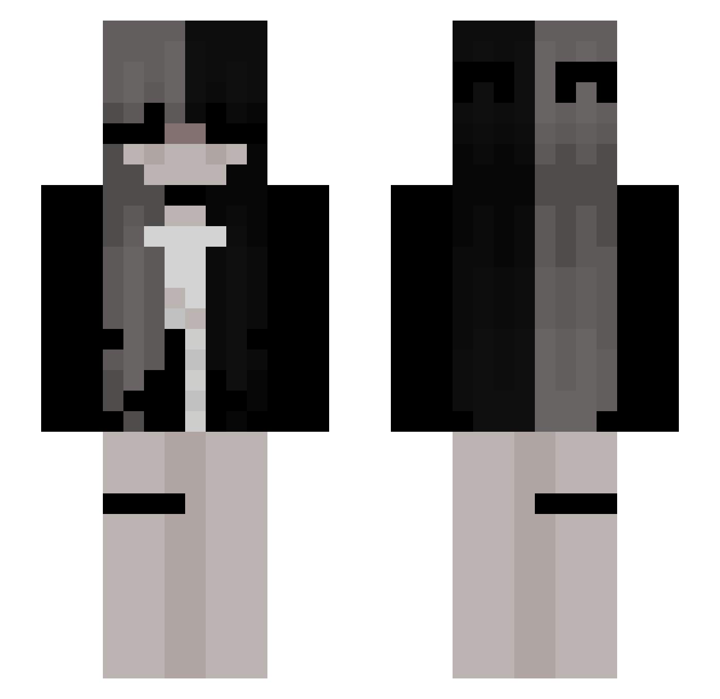NotMadison3714 Minecraft skin, front and back view