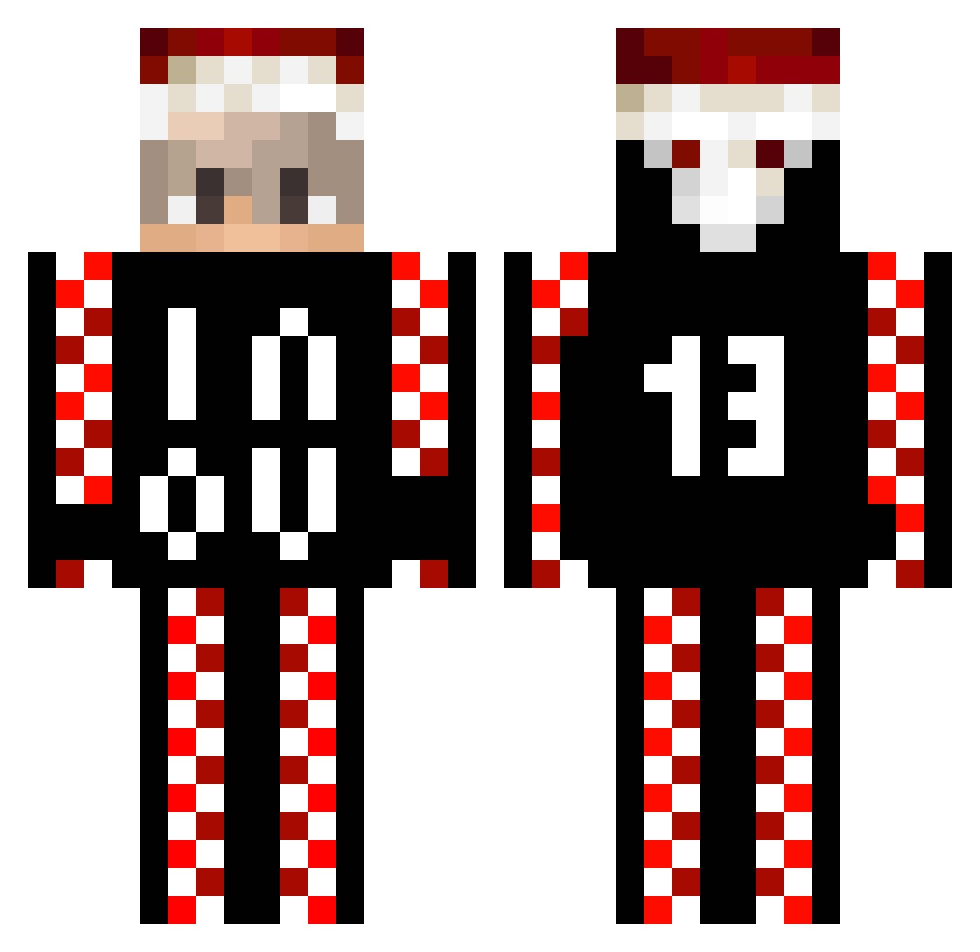 InovLoveSweets Minecraft skin, front and back view