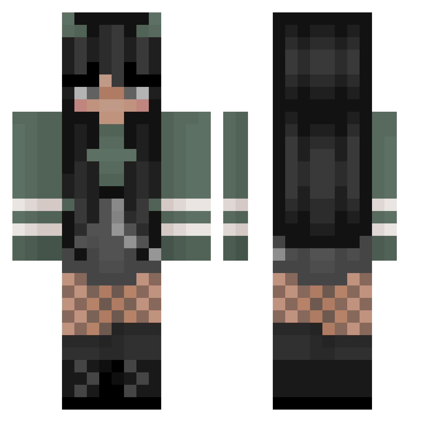 charrliixoxo Minecraft skin, front and back view