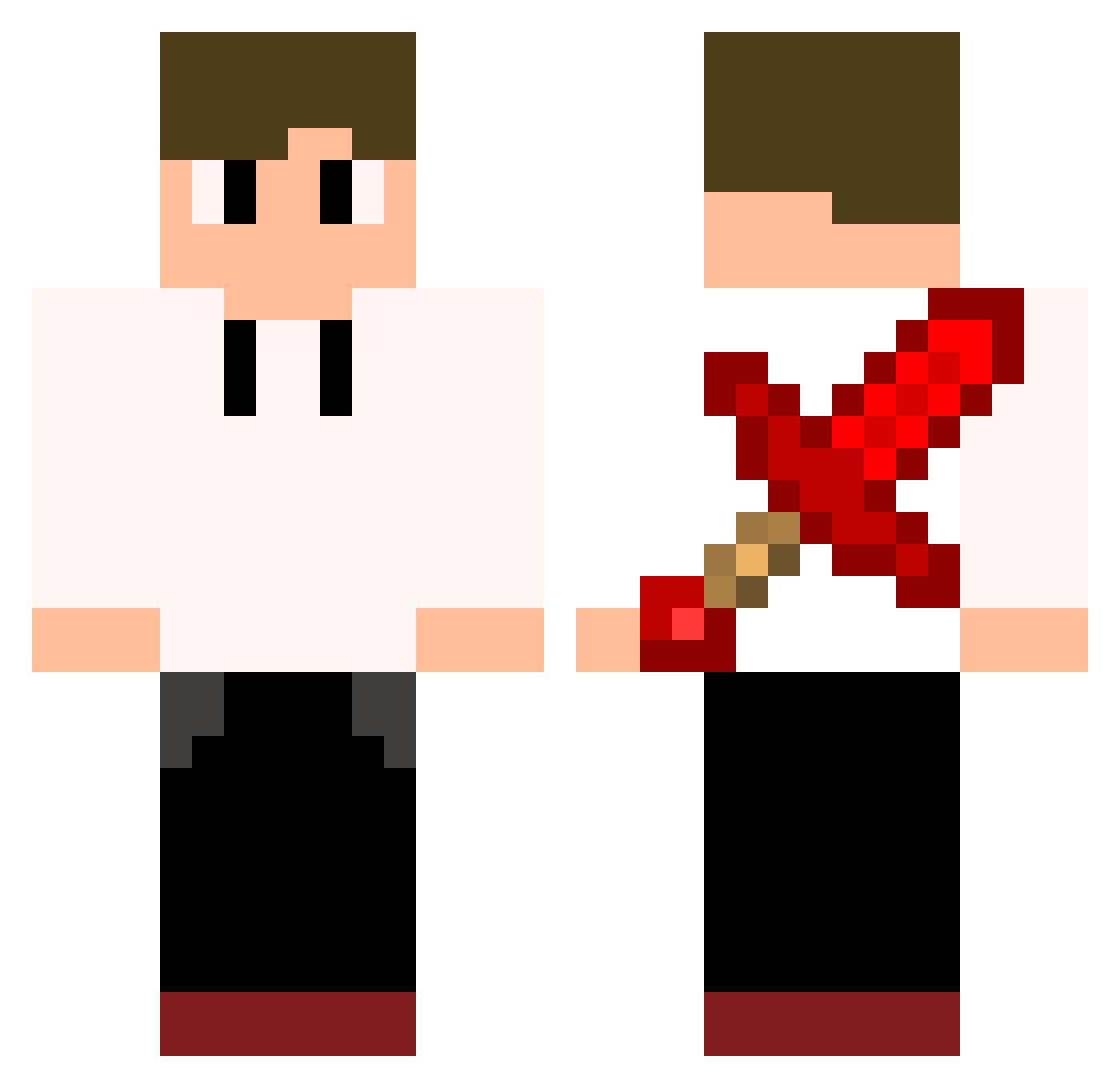shoya0729 Minecraft skin, front and back view