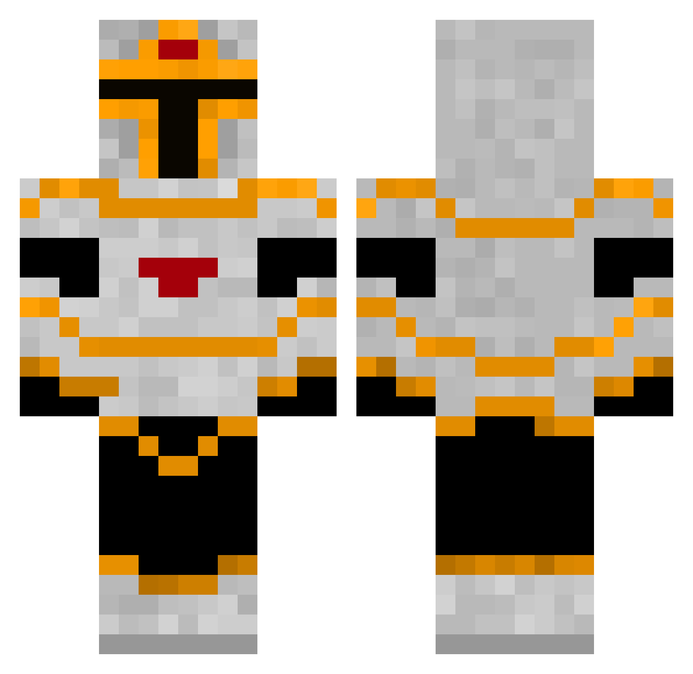Bearforcceone Minecraft skin, front and back view