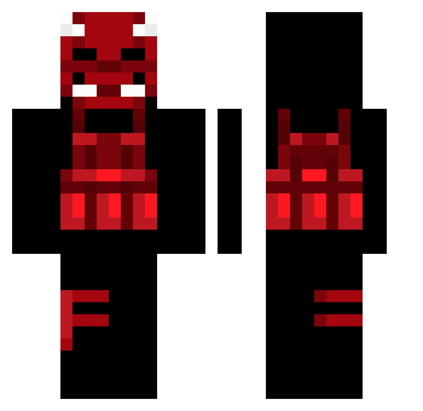 FatGnome Minecraft skin, front and back view
