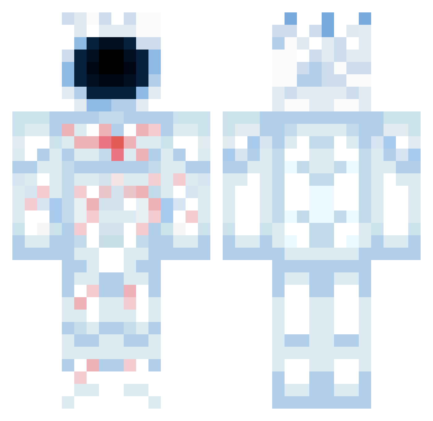 Ekreo_ Minecraft skin, front and back view