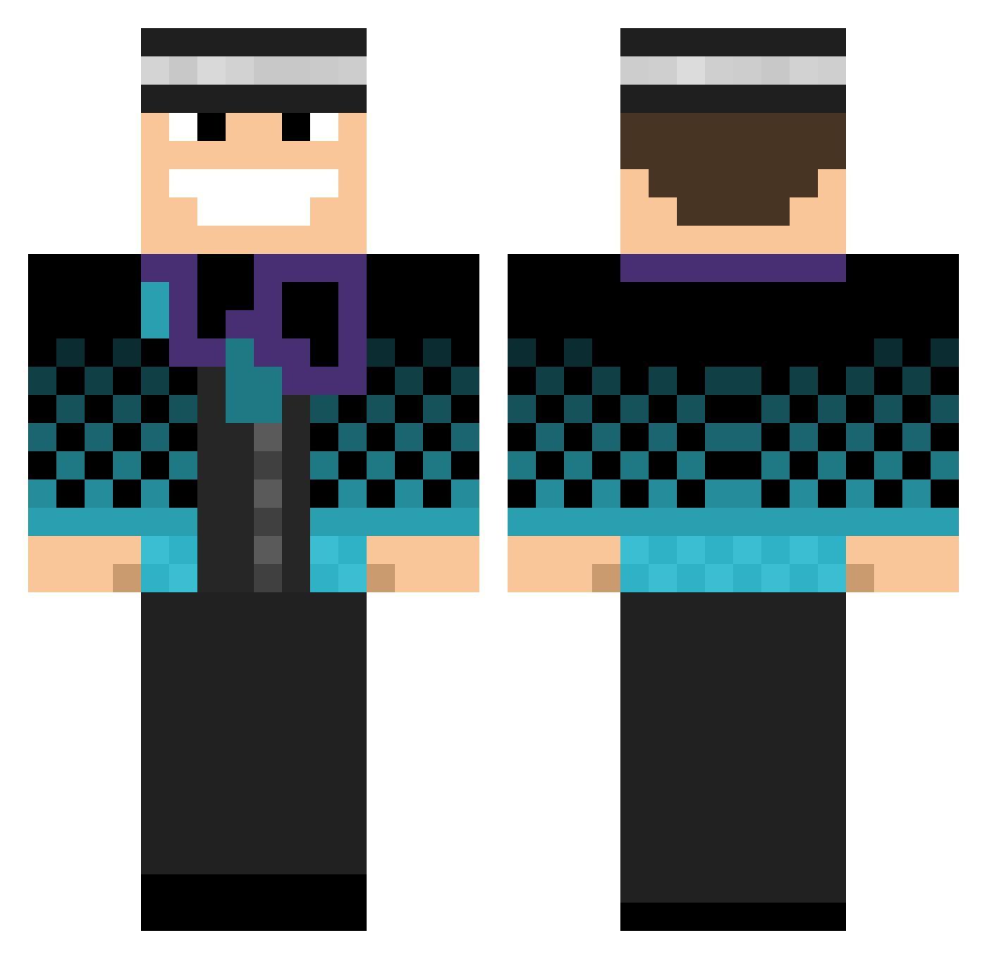 Redshadow56 Minecraft skin, front and back view
