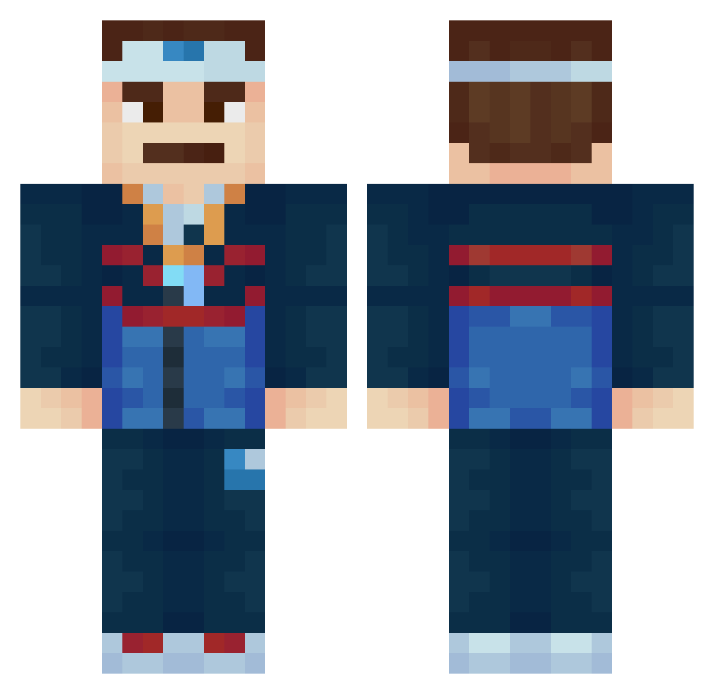 AsgameFSS Minecraft skin, front and back view