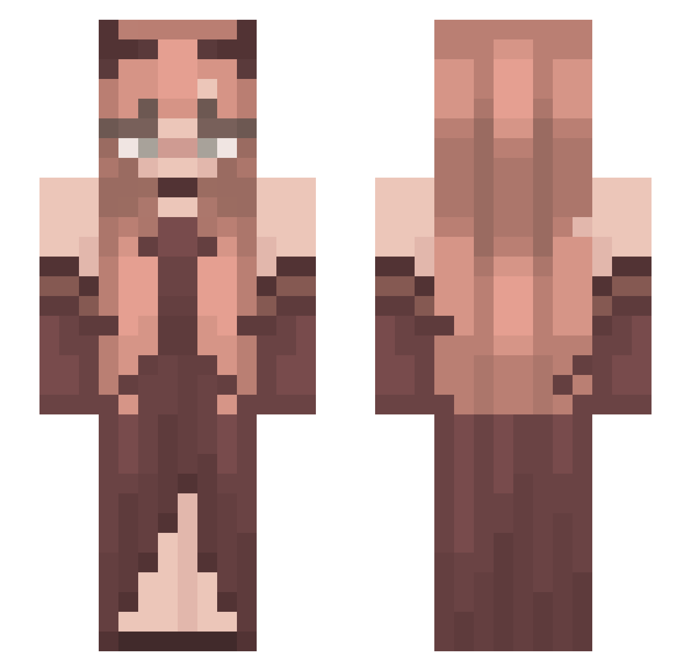 The_Capitano Minecraft skin, front and back view