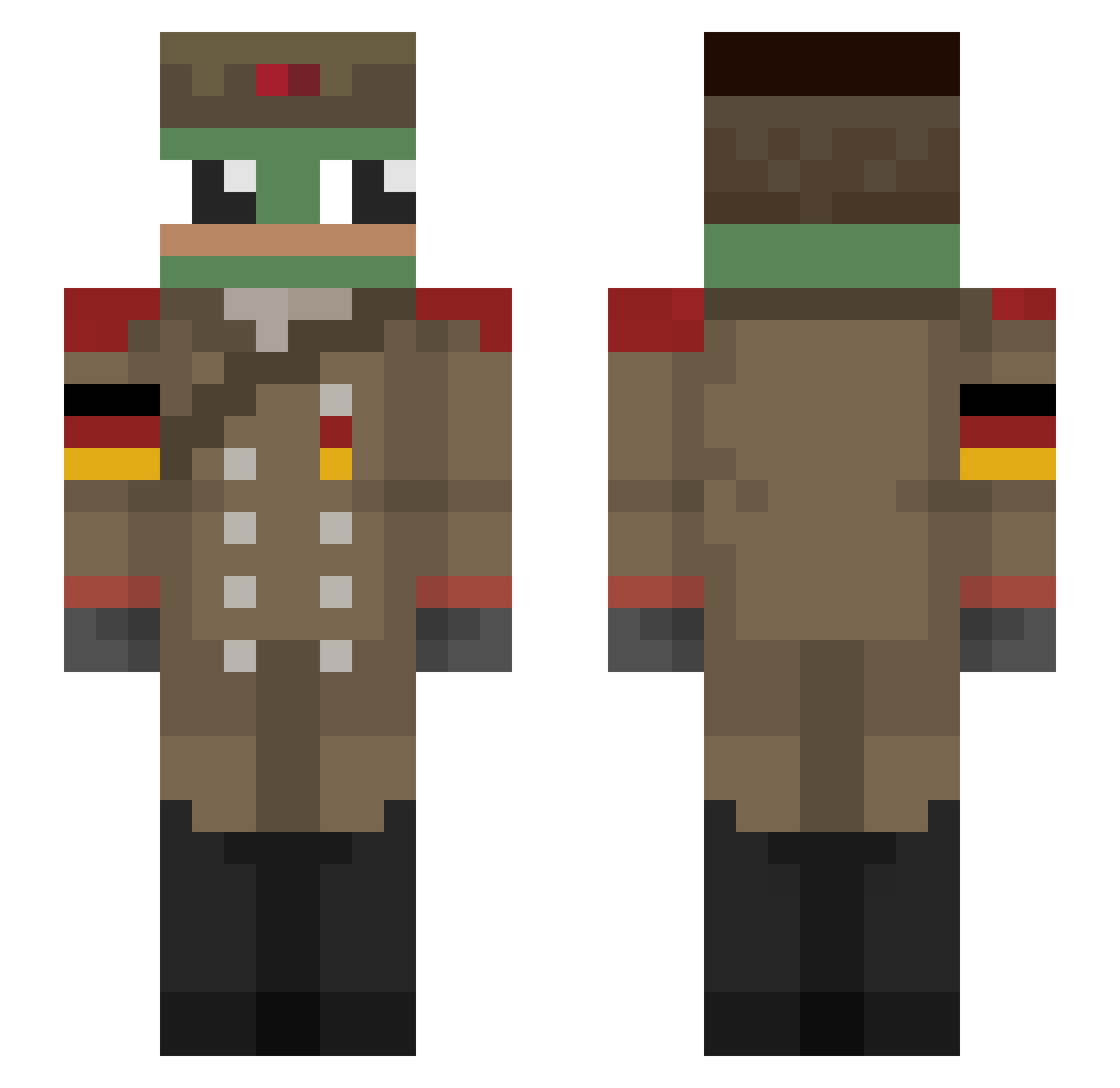SimpsonGames69 Minecraft skin, front and back view