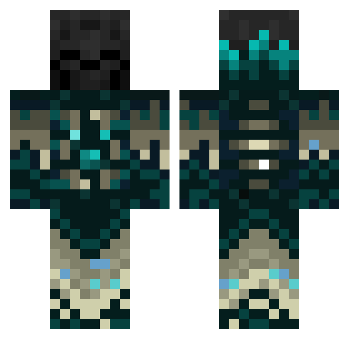 Arabman08 Minecraft skin, front and back view
