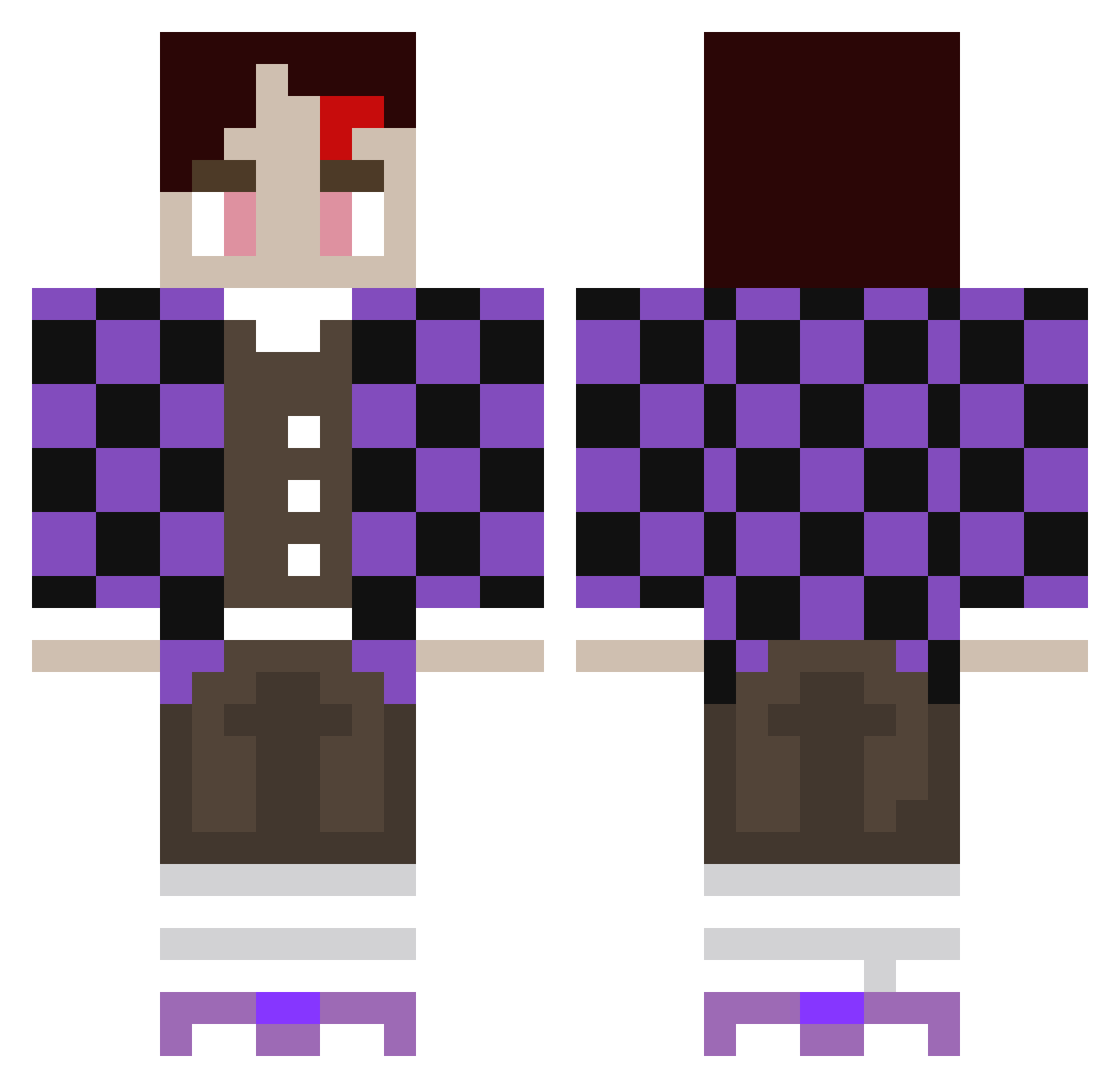 Rudy1917 Minecraft skin, front and back view