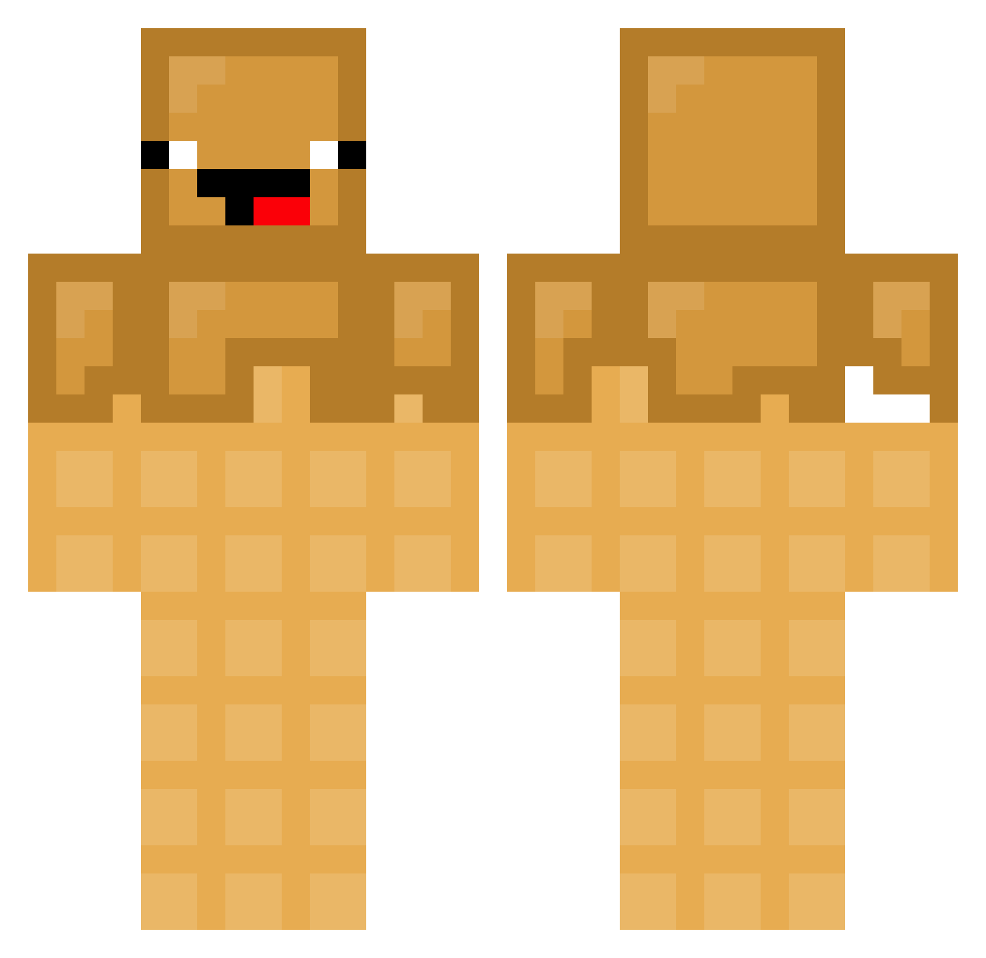 arcticredstone Minecraft skin, front and back view
