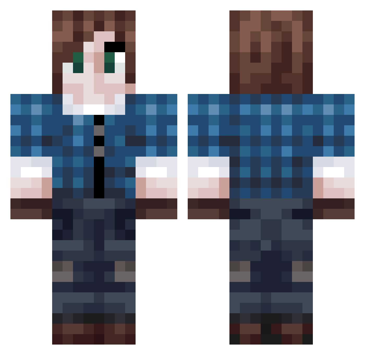 MegaJagar Minecraft skin, front and back view