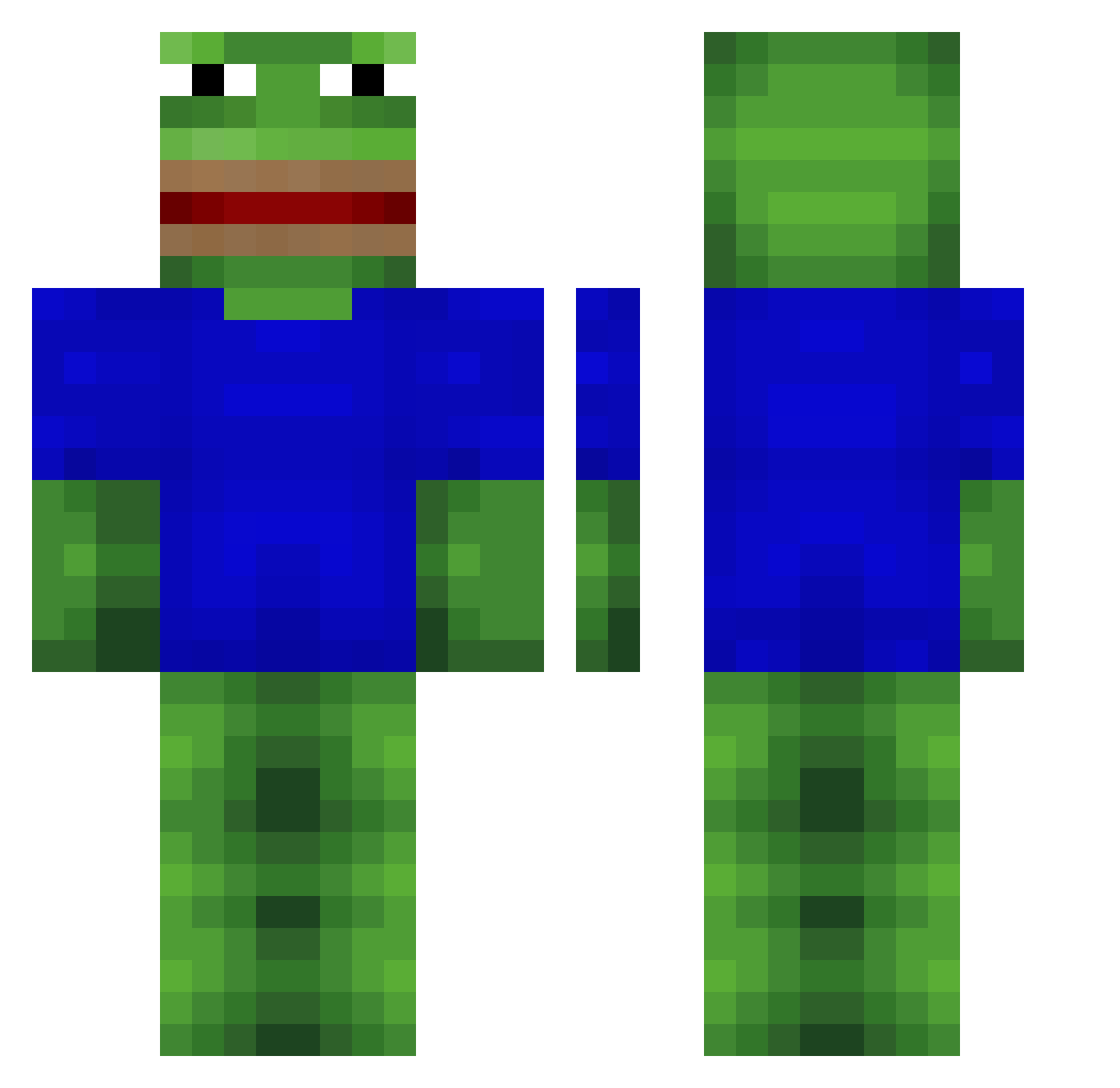 Junh__ Minecraft skin, front and back view