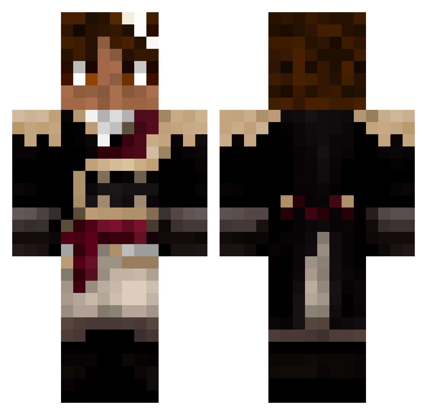 Mob_Slayer Minecraft skin, front and back view
