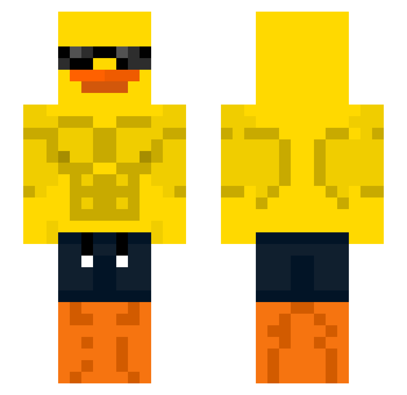 ReeceIsWashed Minecraft skin, front and back view