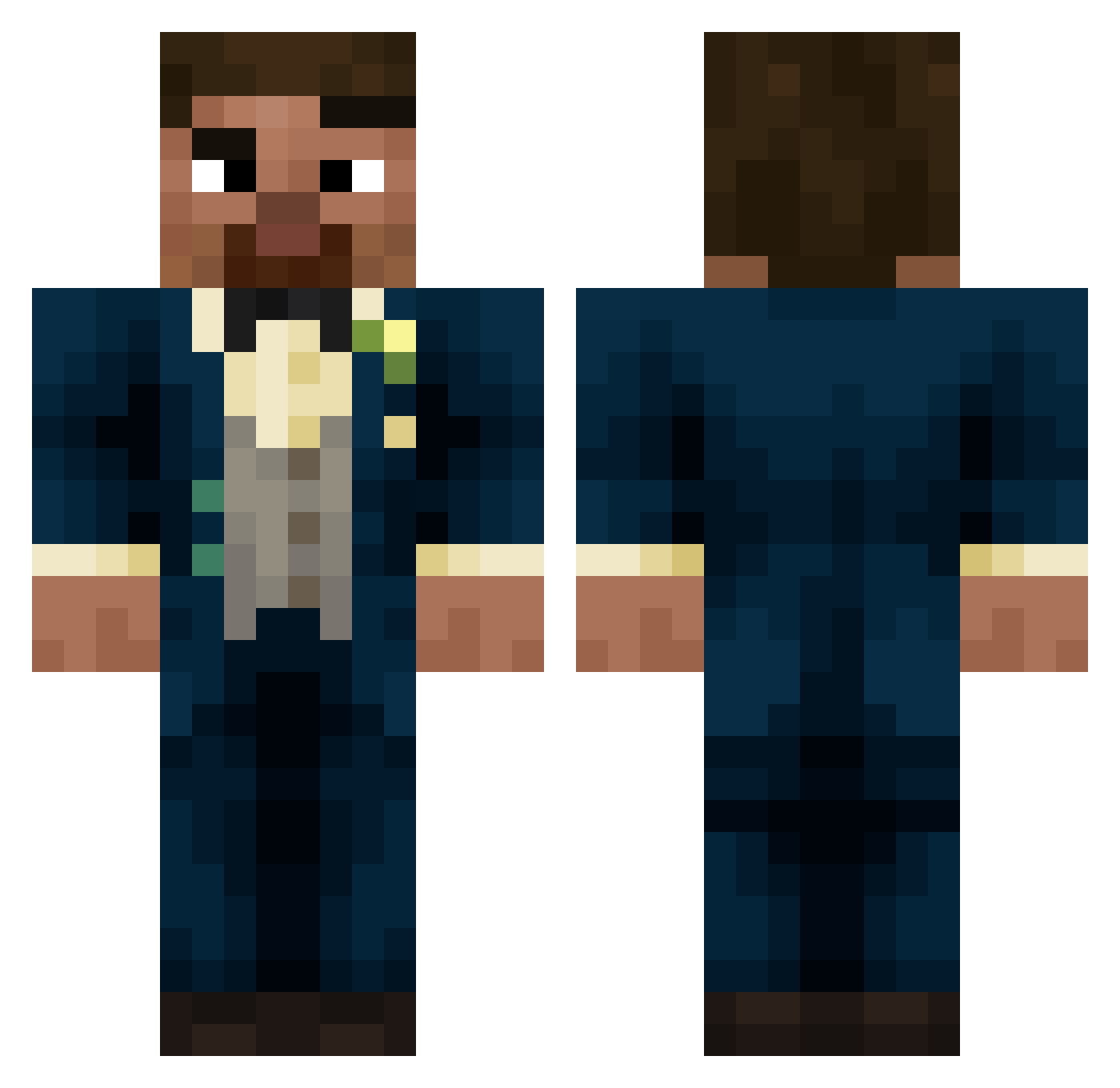 Advez_ Minecraft skin, front and back view