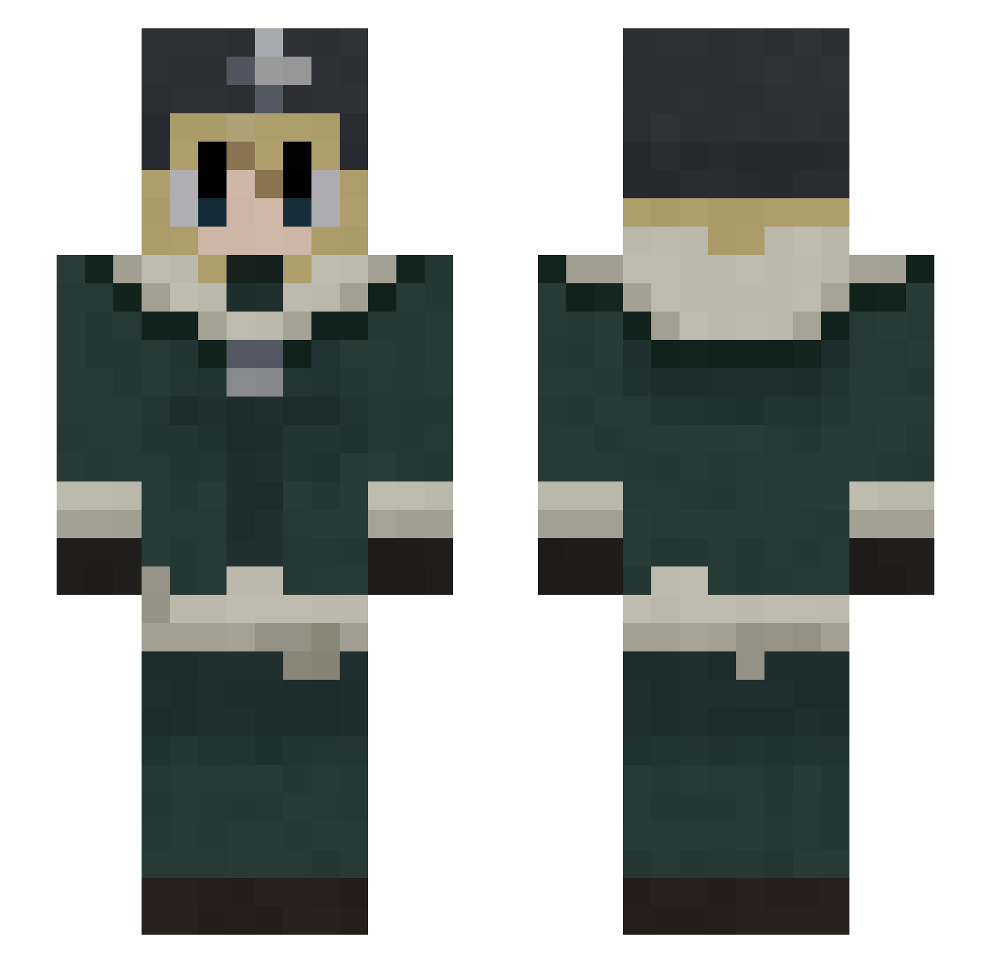 HanamiMoe Minecraft skin, front and back view