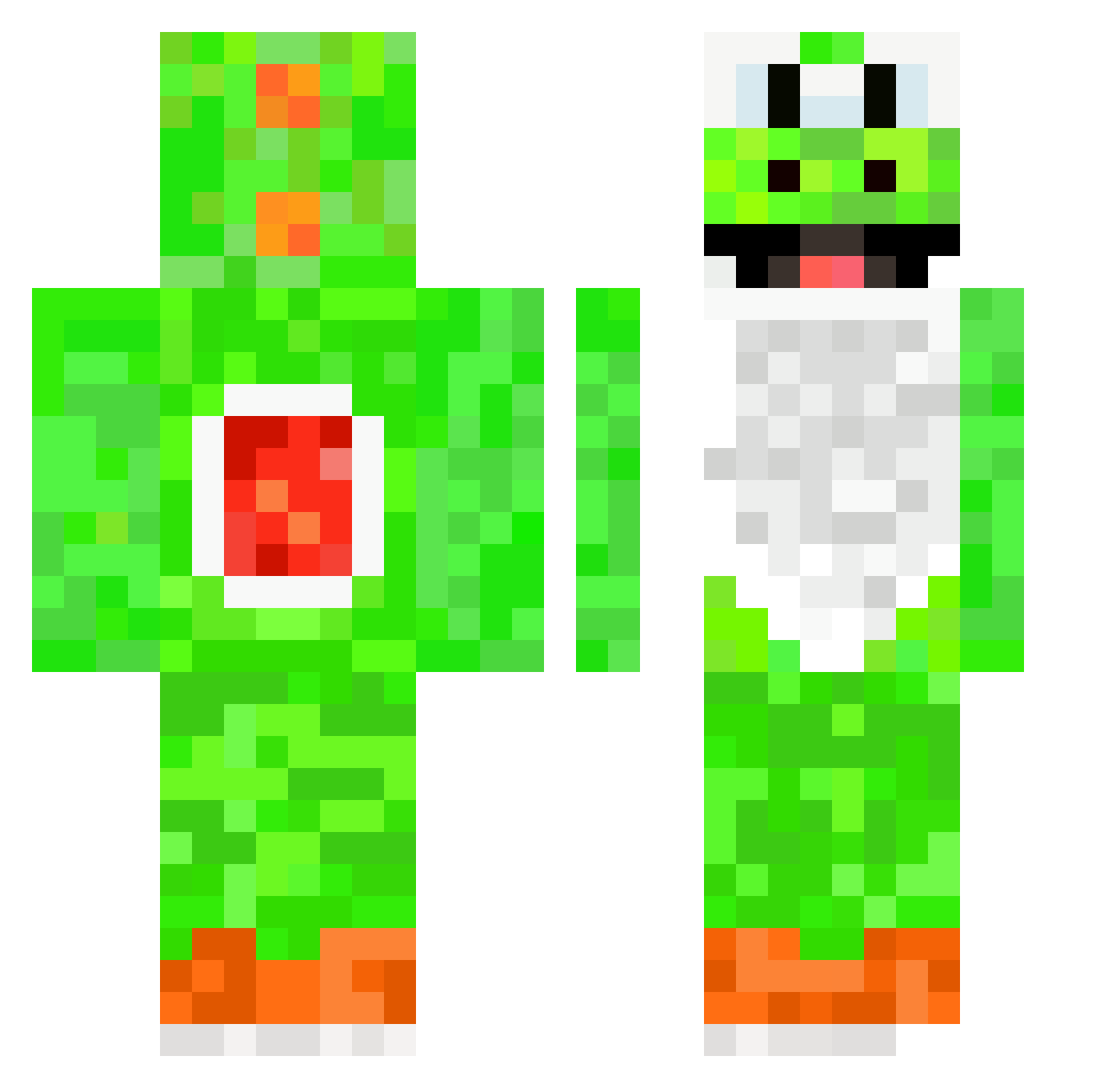 KatieBatz Minecraft skin, front and back view