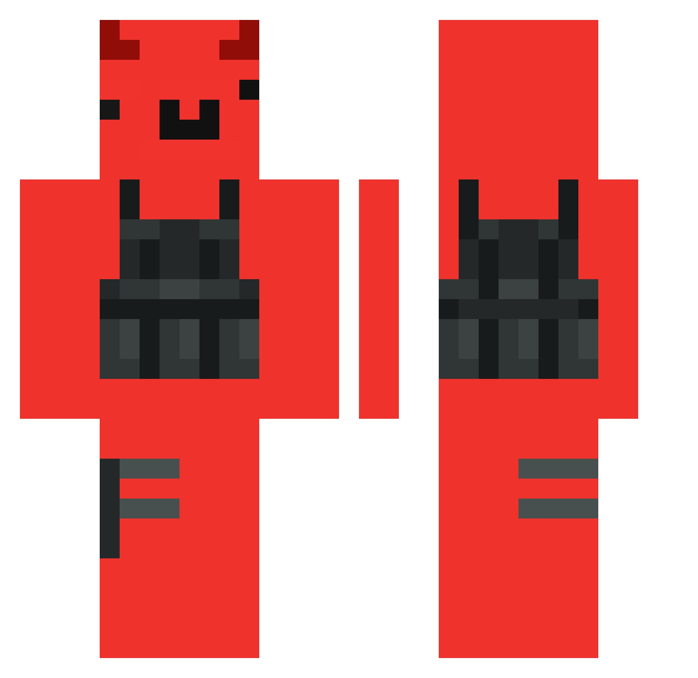 TearTheDemon Minecraft skin, front and back view