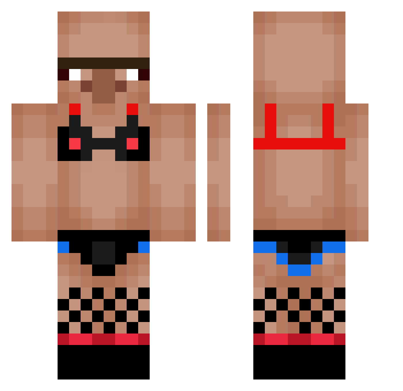 NoxLinGmen10 Minecraft skin, front and back view