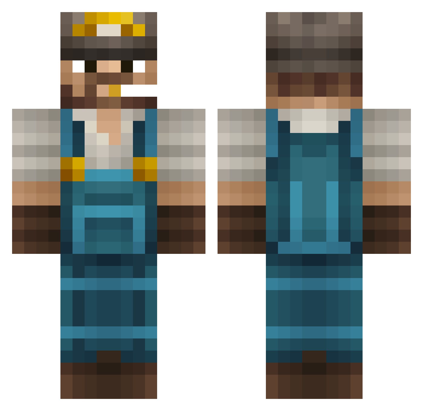 gurnik22 Minecraft skin, front and back view