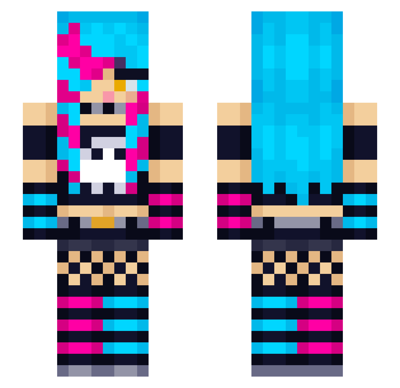 Sakuraa66 Minecraft skin, front and back view