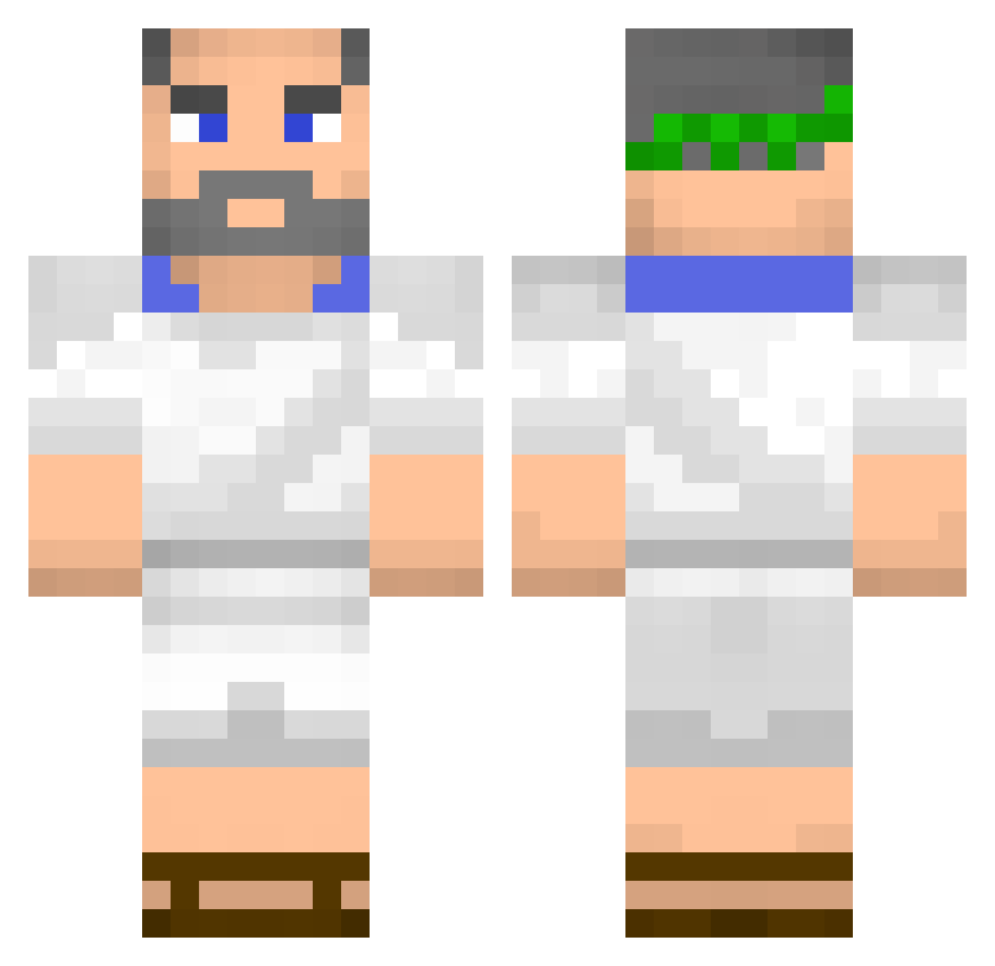 Servixon Minecraft skin, front and back view