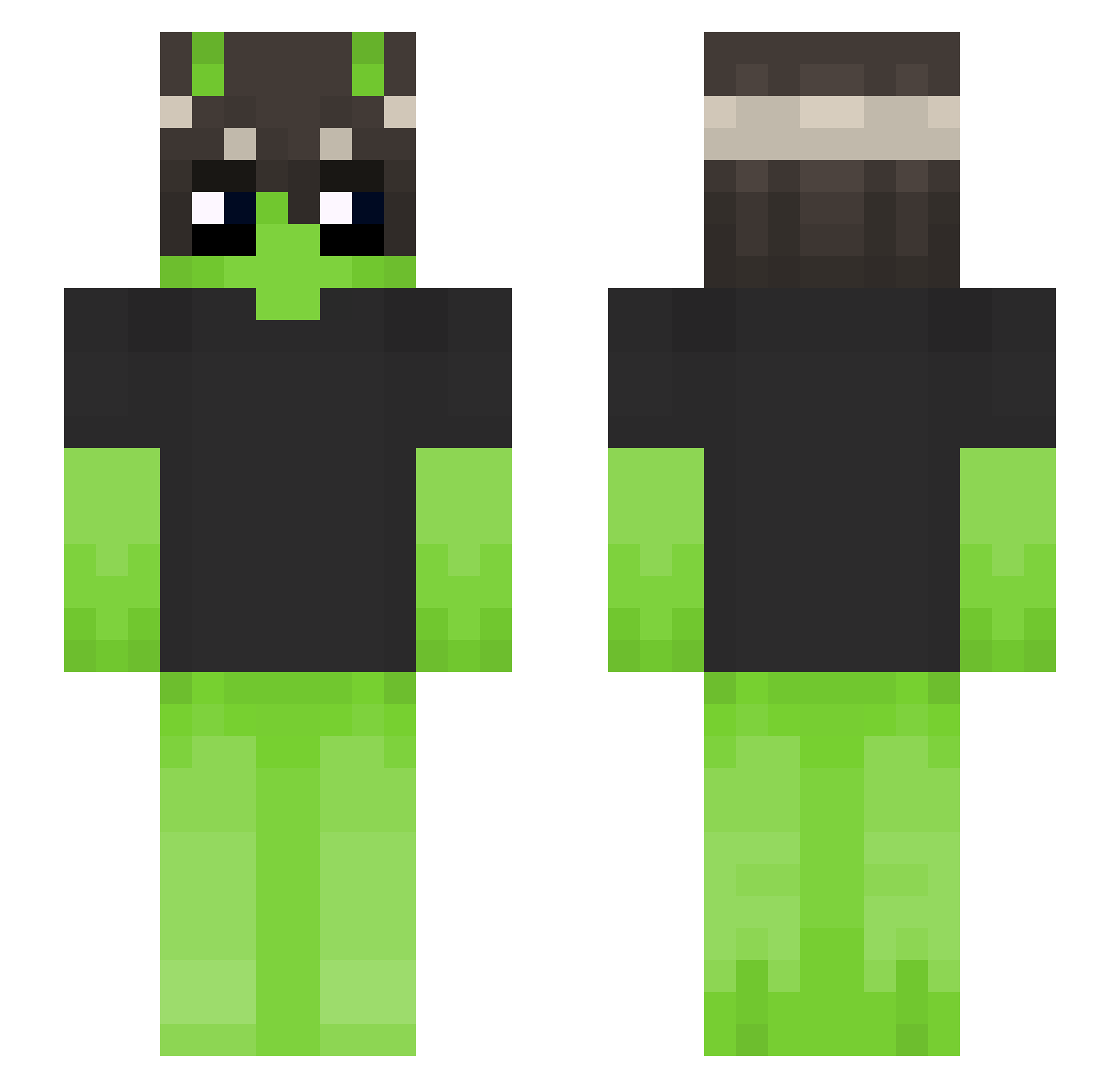 strawhatDelirio Minecraft skin, front and back view