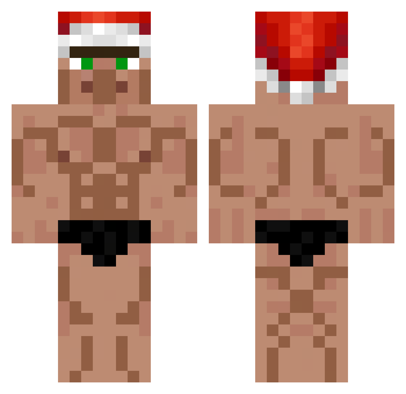 PolloFuso Minecraft skin, front and back view