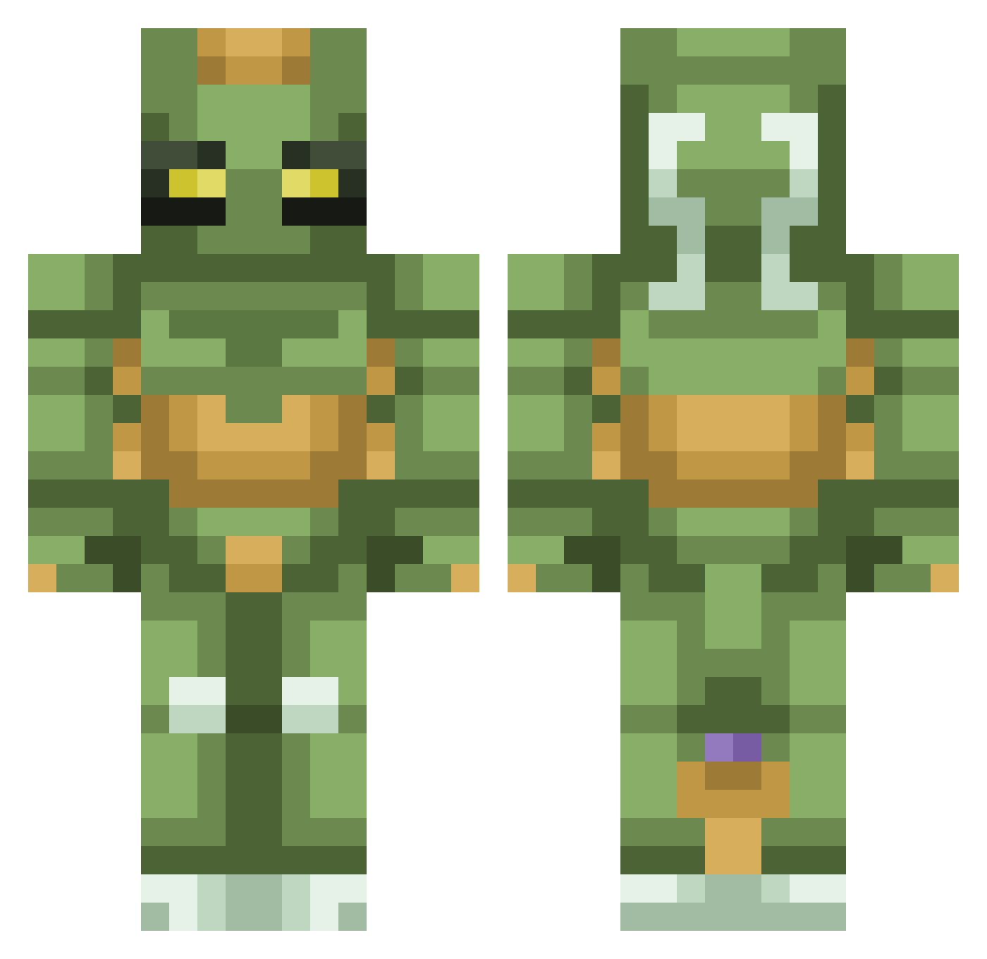 Ringo_8 Minecraft skin, front and back view