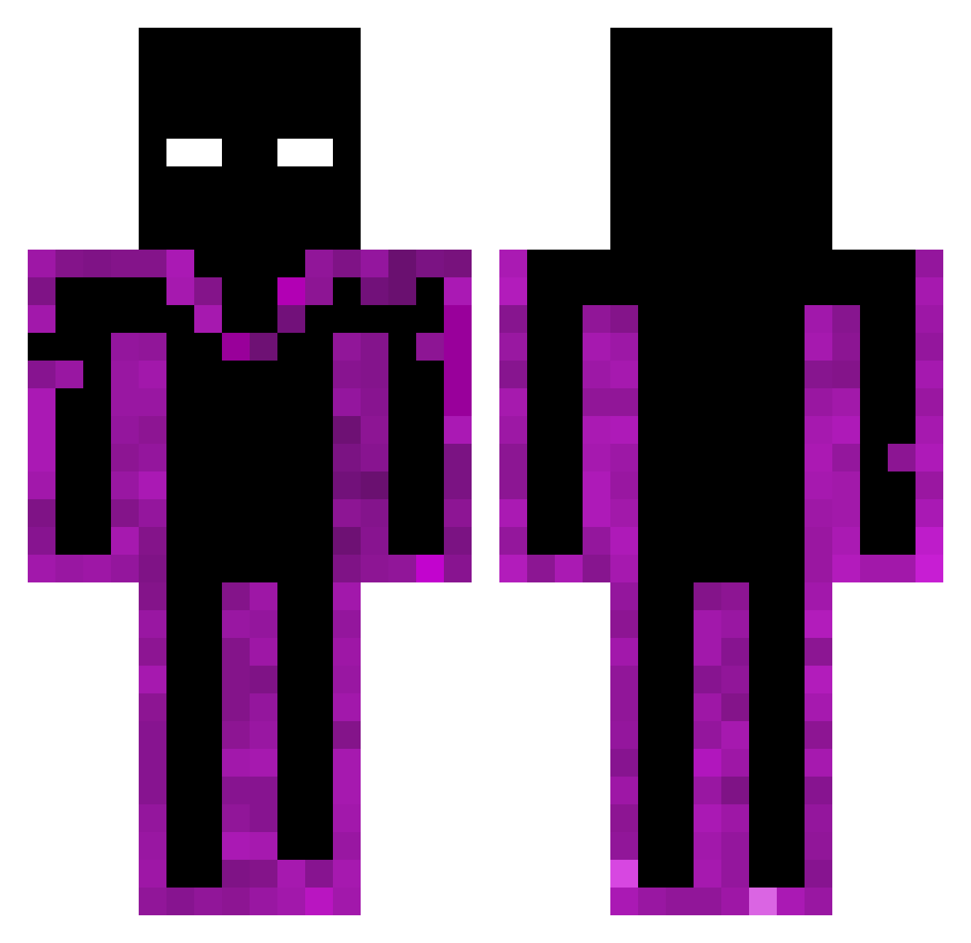 k__m0 Minecraft skin, front and back view