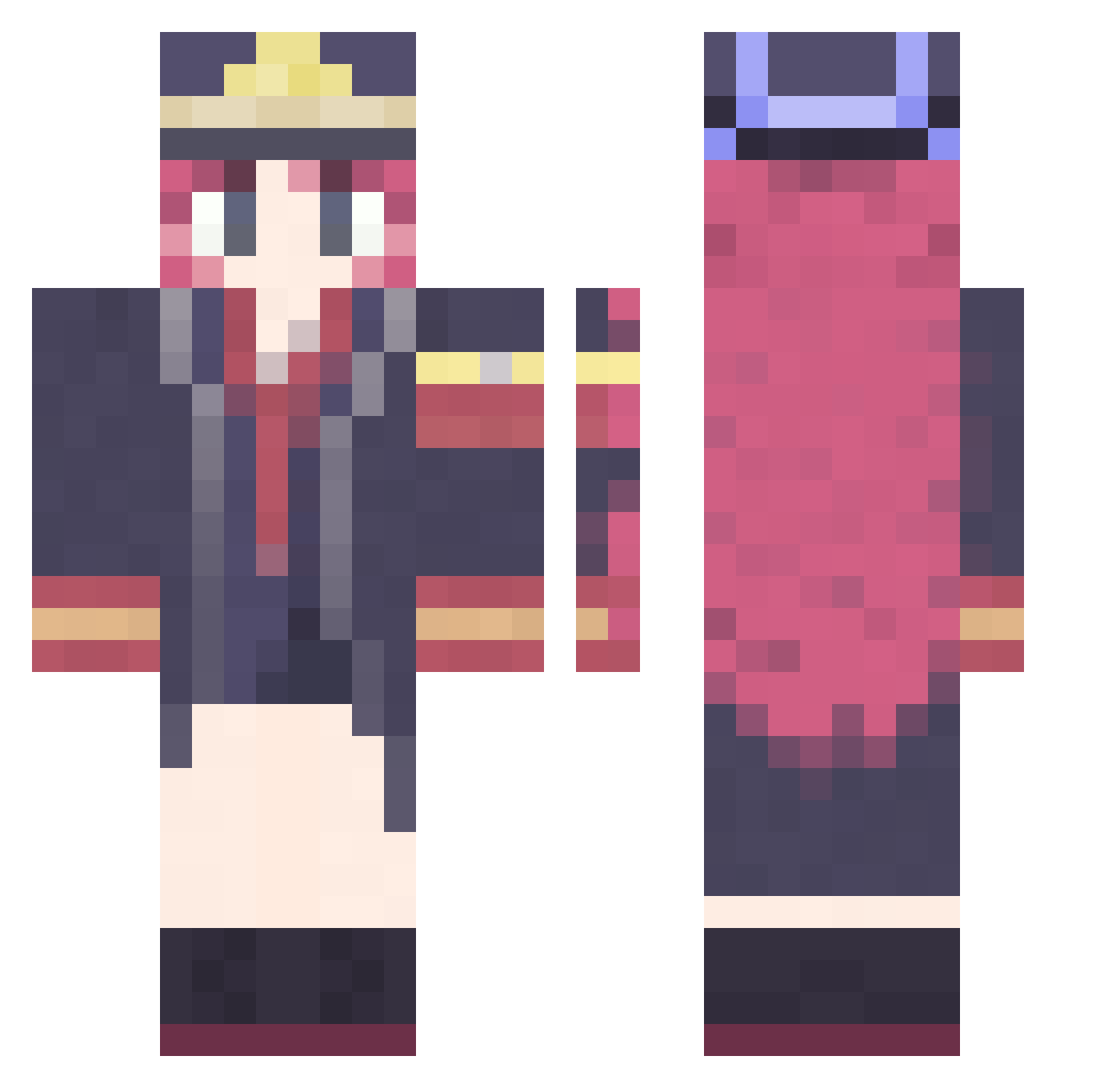 NatsumeIroha1611 Minecraft skin, front and back view