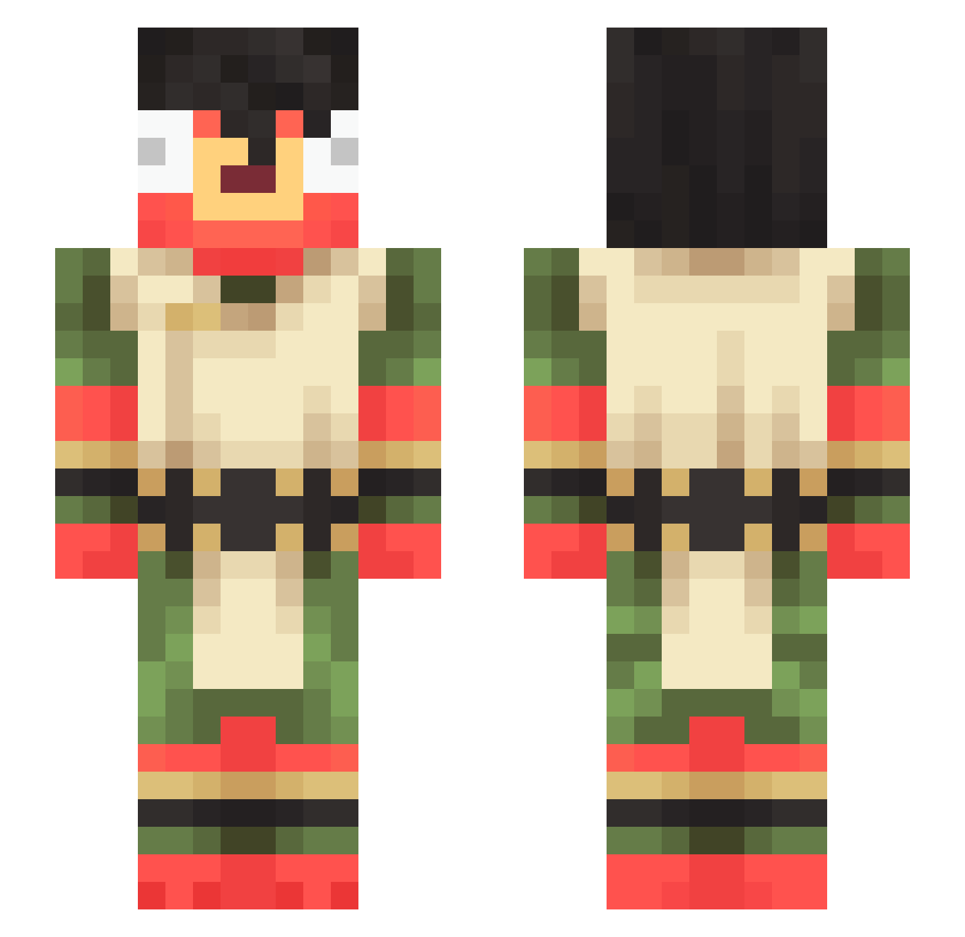 arthurvctor999 Minecraft skin, front and back view