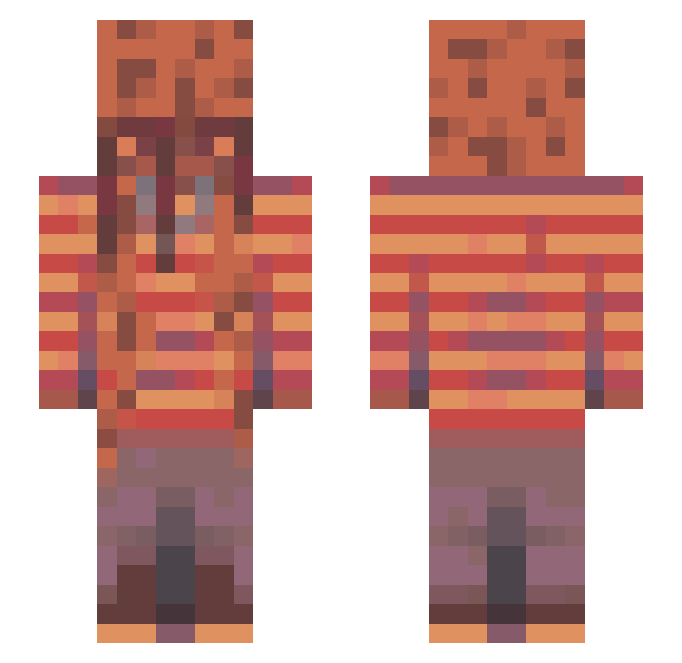 Bjerb_ Minecraft skin, front and back view