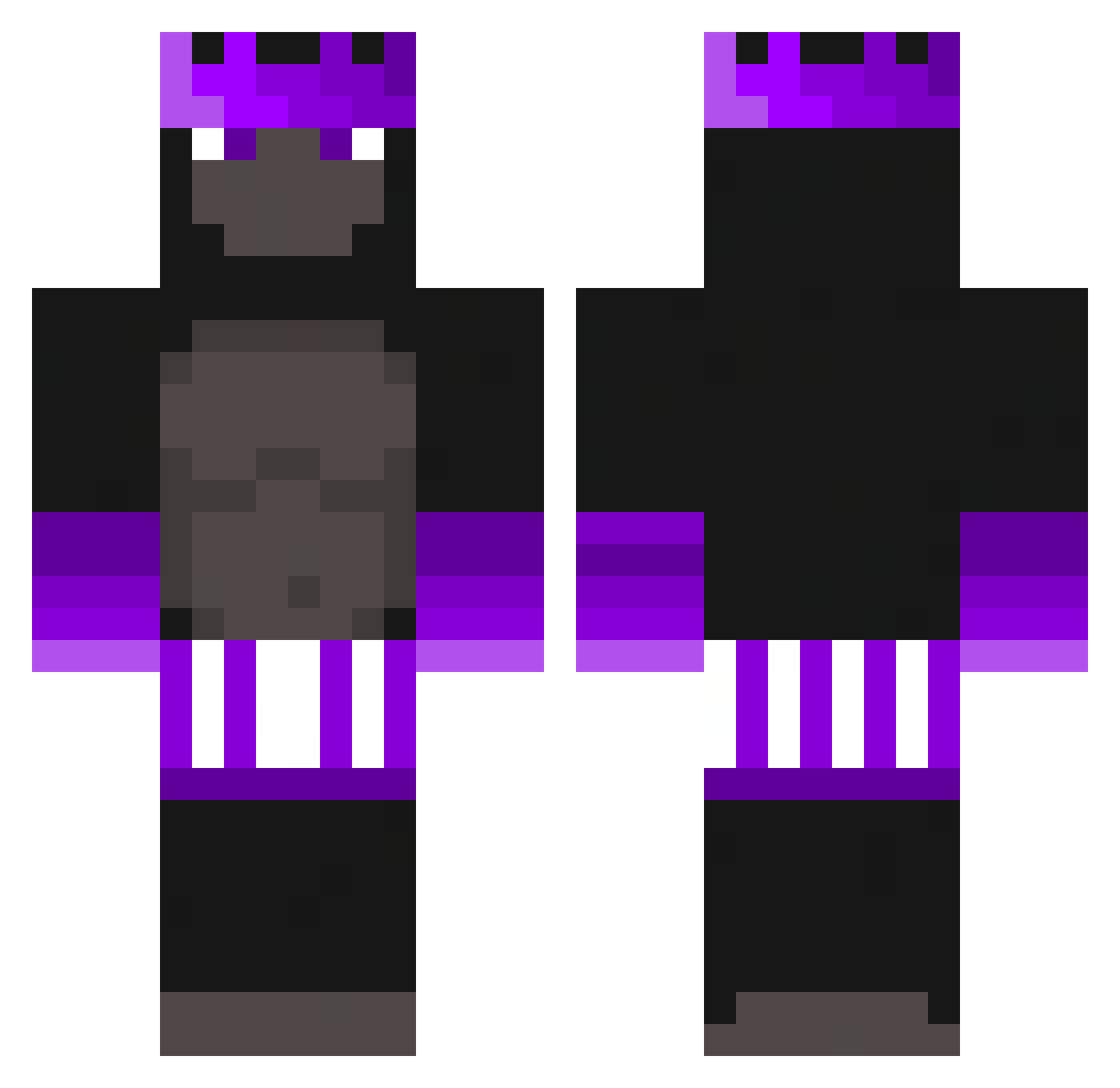 Gargoyless Minecraft skin, front and back view