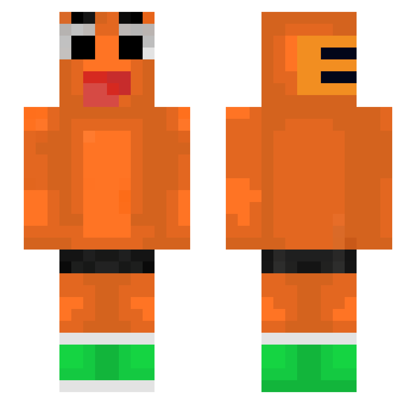 XyXydt78 Minecraft skin, front and back view