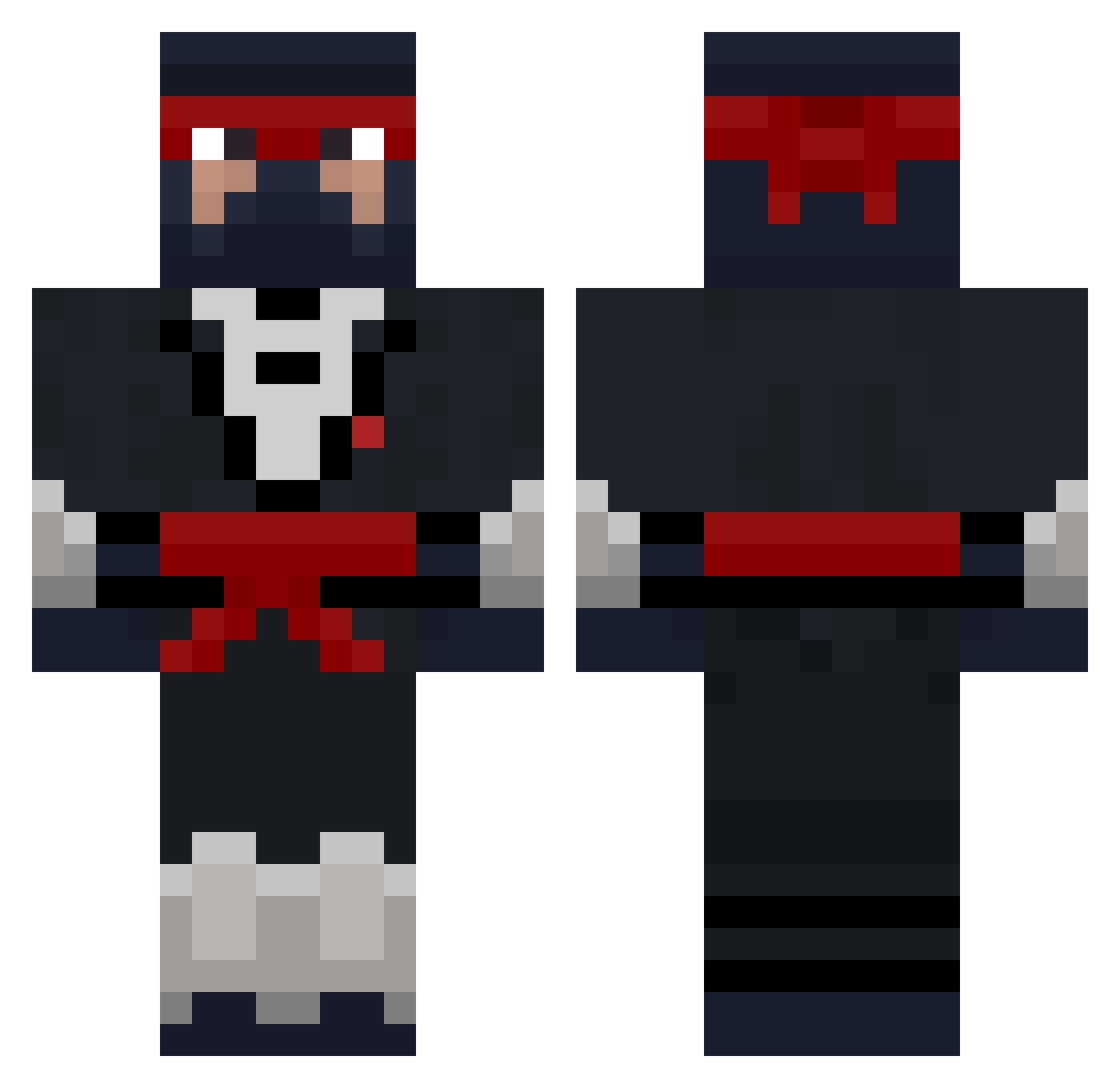 MisterTinCan Minecraft skin, front and back view
