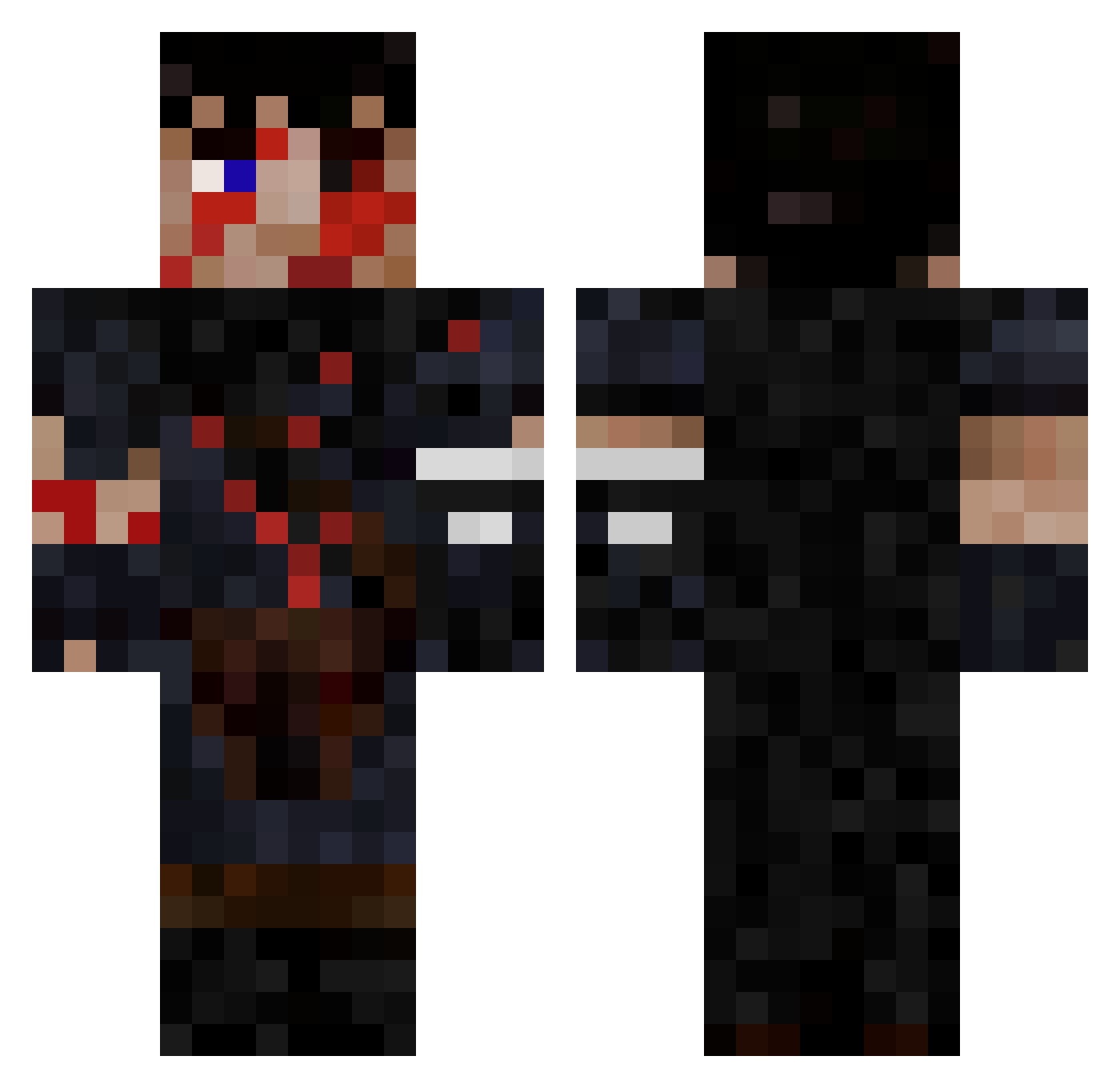 merrbear19 Minecraft skin, front and back view
