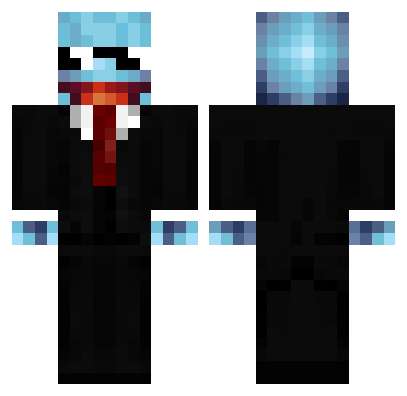 JJBurgerz Minecraft skin, front and back view
