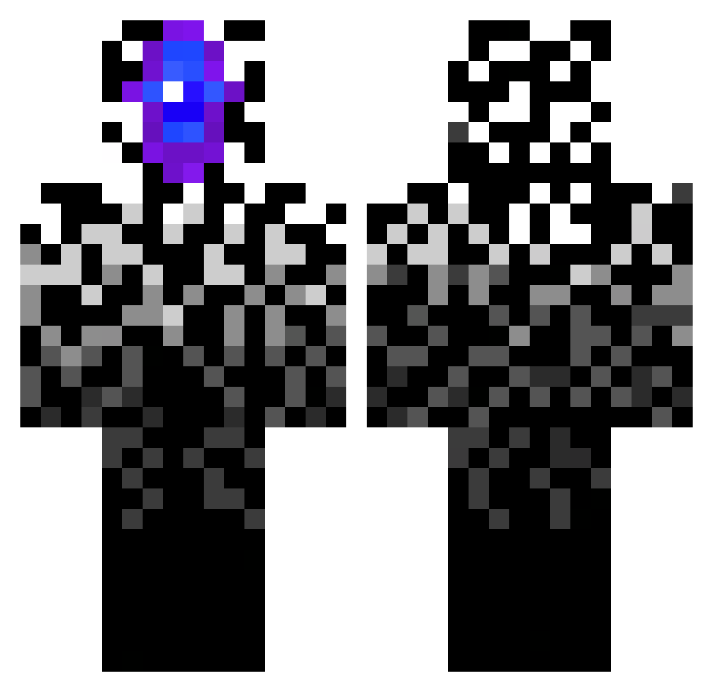 AnonymousPlayer Minecraft skin, front and back view