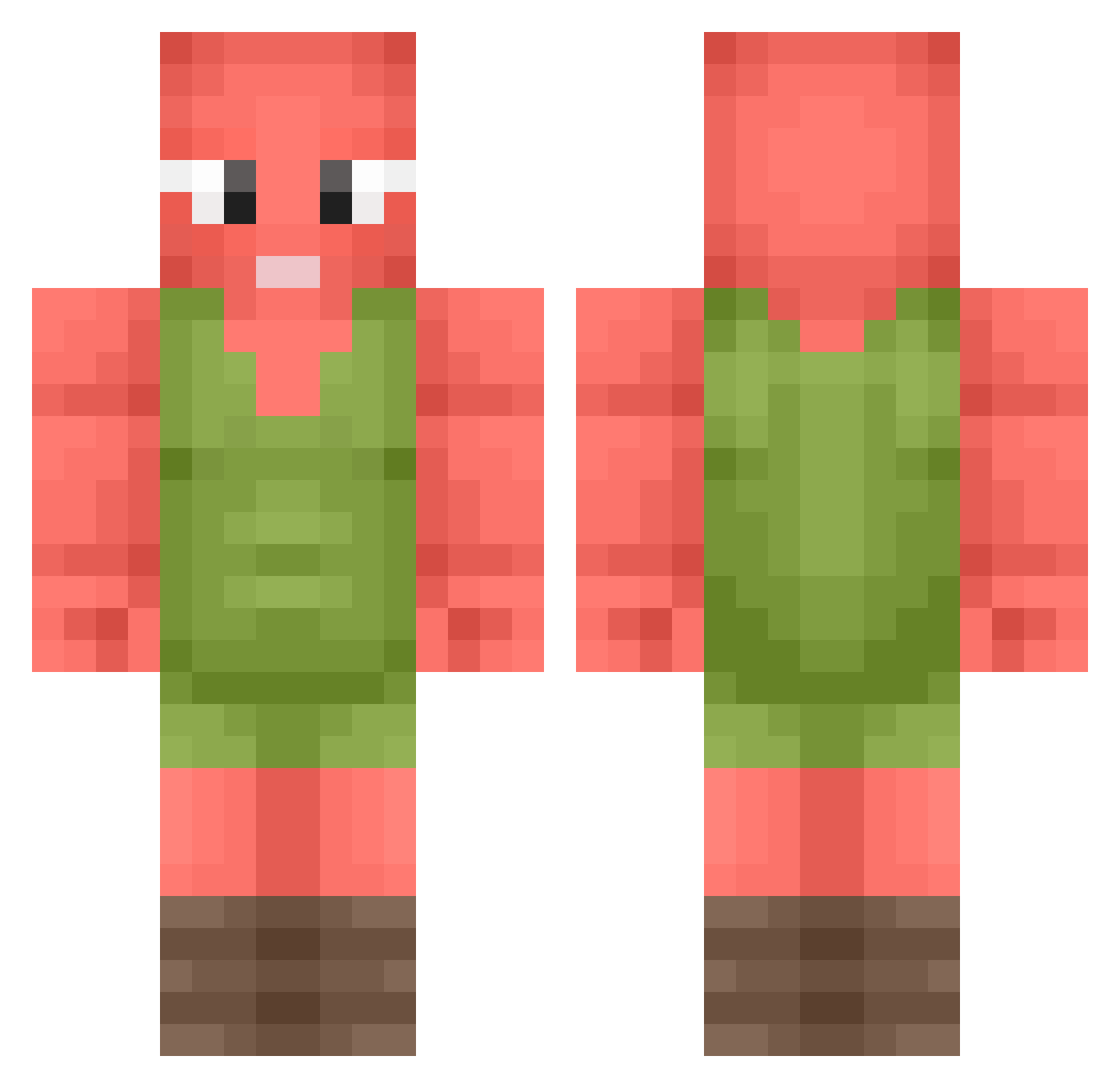 jadranly Minecraft skin, front and back view