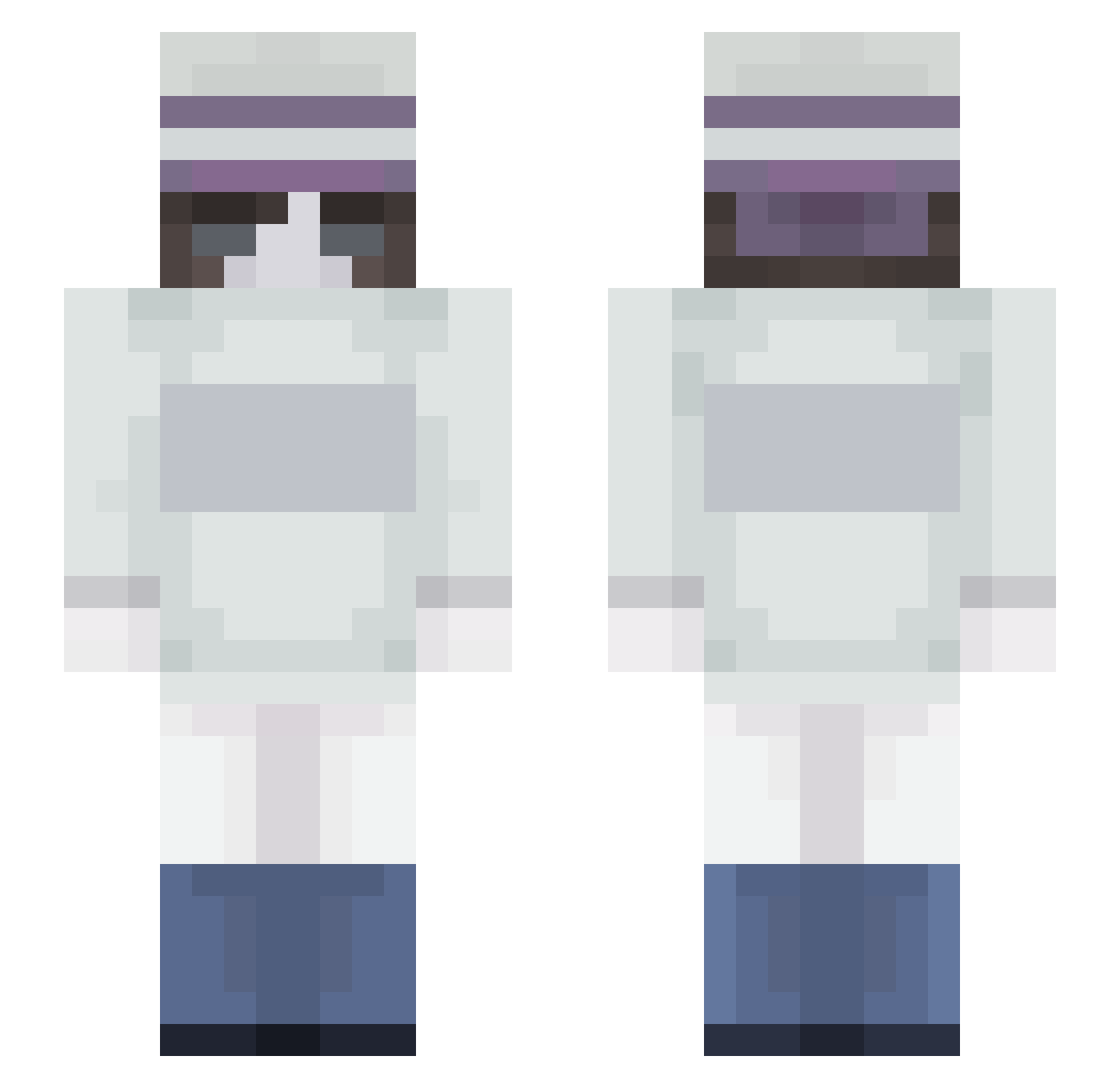 twxxle Minecraft skin, front and back view
