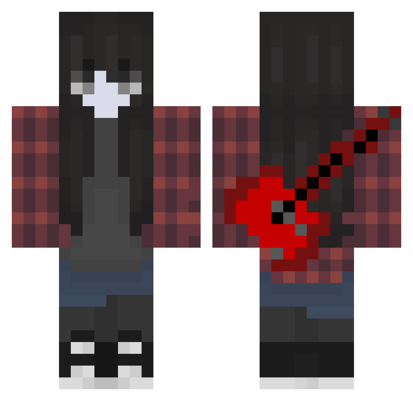 flash_edits Minecraft skin, front and back view