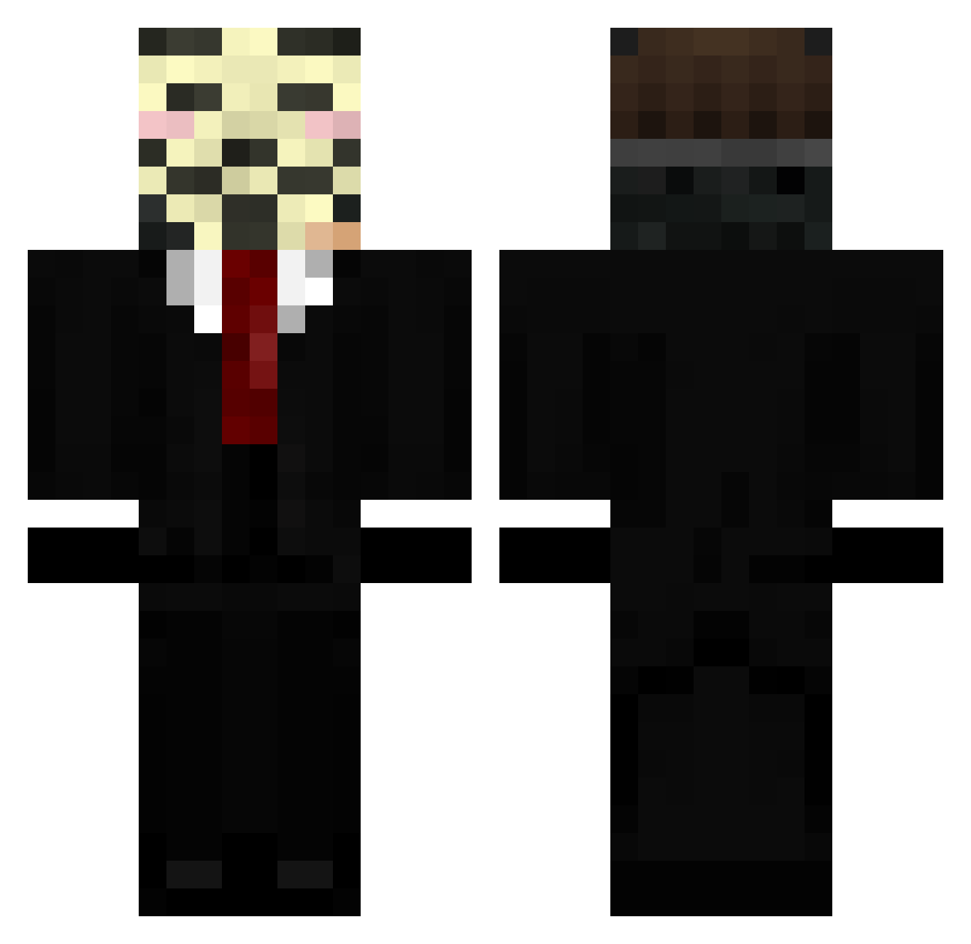 ii3z Minecraft skin, front and back view