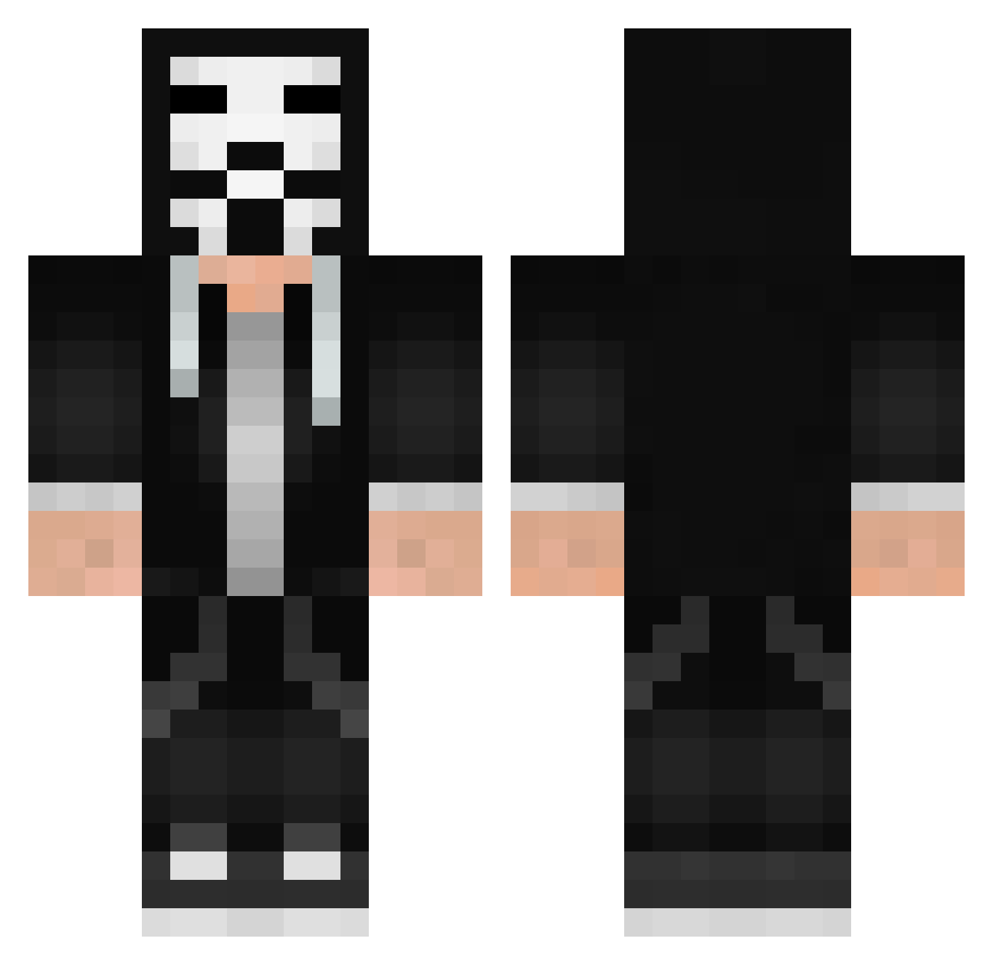 HER0BR1NE__ Minecraft skin, front and back view