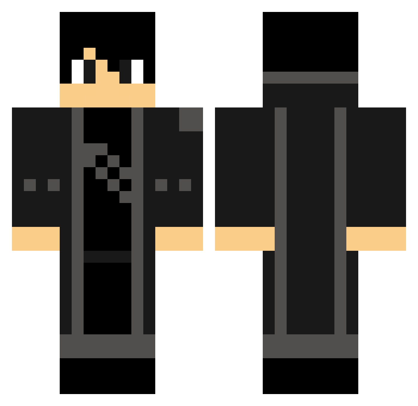 NormalBlatt Minecraft skin, front and back view