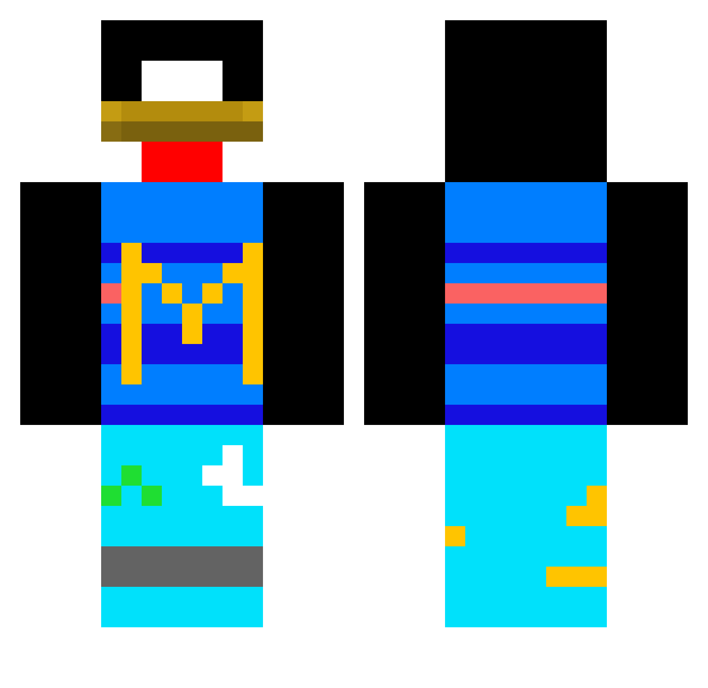 kkrriiookka Minecraft skin, front and back view