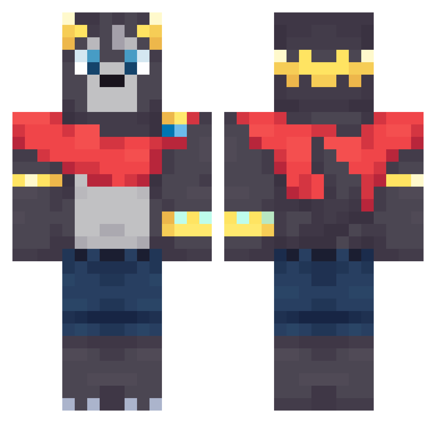 rand01 Minecraft skin, front and back view