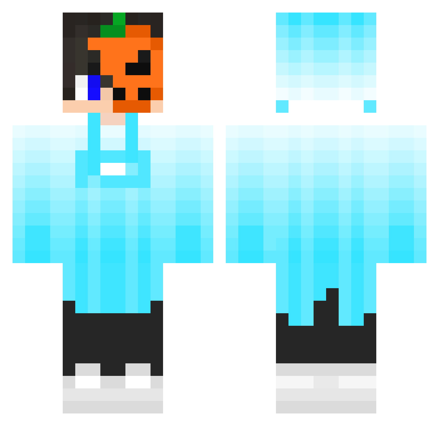 RIJAYZI Minecraft skin, front and back view
