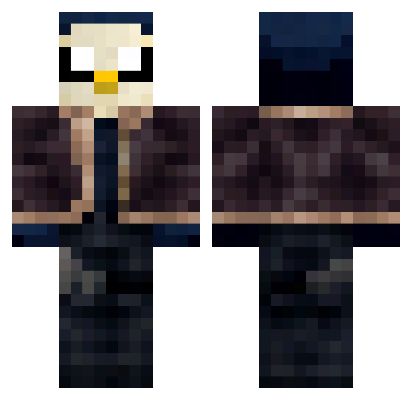ElYoyas098 Minecraft skin, front and back view